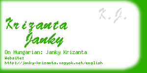 krizanta janky business card